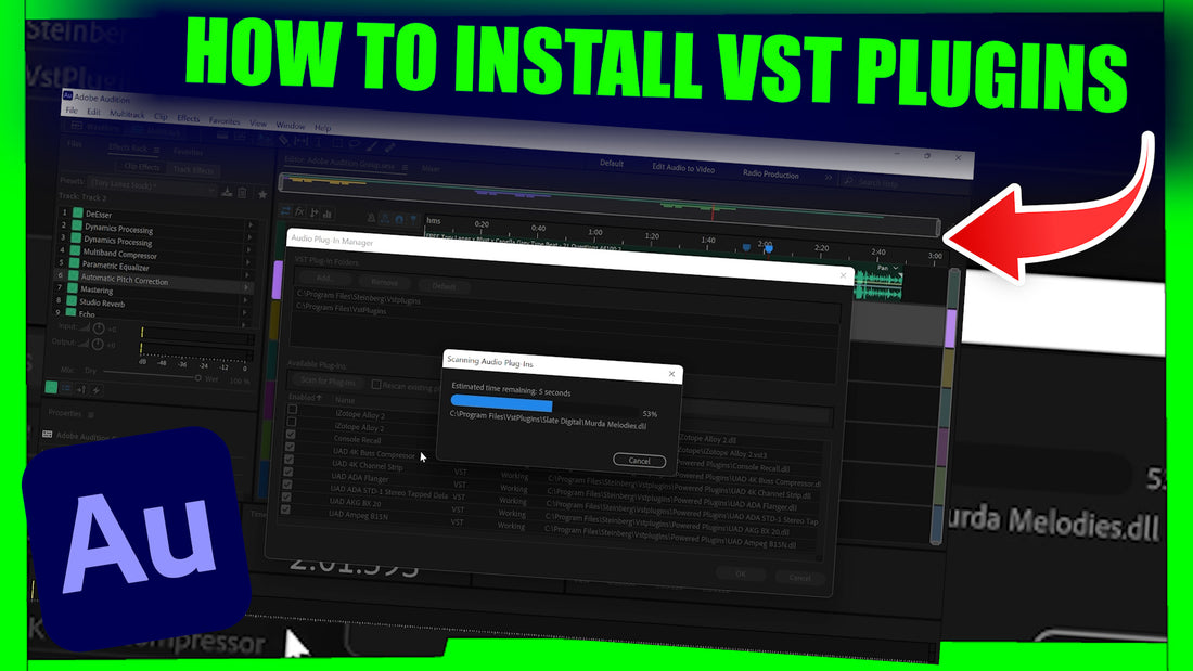 How to install VST PLUGINS in Adobe Audition